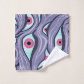 Horror Evil Eyes Paarse Pastel Gothic Bad Handdoek (Wasdoekje)