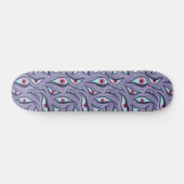 Horror Evil Eyes Paarse Pastel Gothic Persoonlijk Skateboard (Horizontaal)