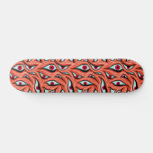 Horror Evil Eyes Pattern Red Oranje Gothic Persoonlijk Skateboard (Horizontaal)