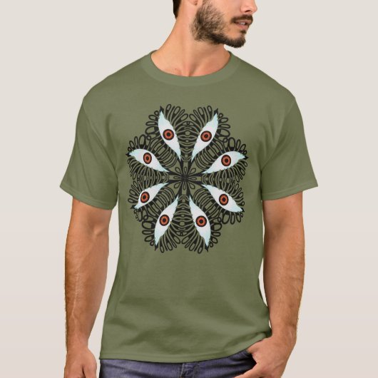 Horror Evil Eyes Rare Trippy T-shirt (Voorkant)