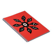 Horror Eye Flower Creepy Macabre Red Black Notitieboek (Rechterzijde)