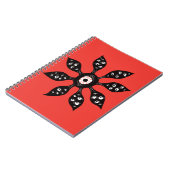 Horror Eye Flower Creepy Macabre Red Black Notitieboek (Linkerzijde)