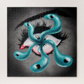 Horror eye tentacle monster vreemde gothic legpuzzel (Verticaal)