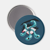 Horror eye tentacle monster vreemde gothic magneet (Voorkant / Achterkant)