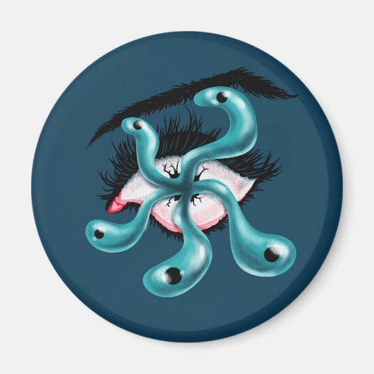 Horror eye tentacle monster vreemde gothic magneet (Voorkant)
