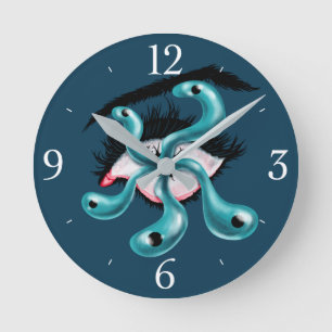 Horror eye tentacle monster vreemde gothic ronde klok