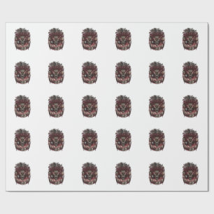 Horror Fan Club Halloween Duivel Gezichten Schedel Cadeaupapier
