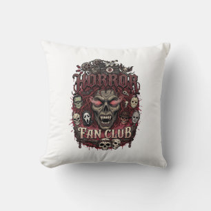 Horror Fan Club Halloween Duivel Gezichten Schedel Kussen
