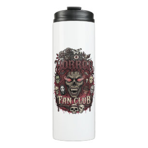 Horror Fan Club Halloween Duivel Gezichten Schedel Thermosbeker