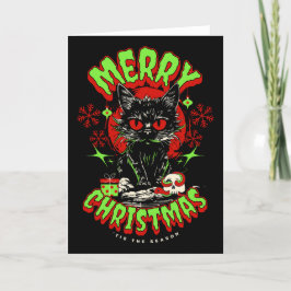Horror Fan Kerstgroeten Feestdagen Kaart