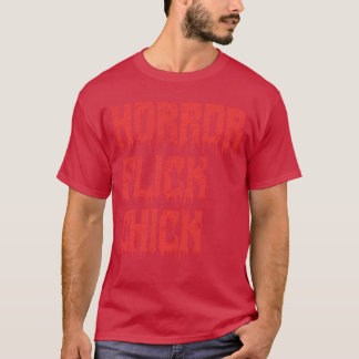 Horror Film Chick Kijk naar Griezelfilms Bloederig T-shirt