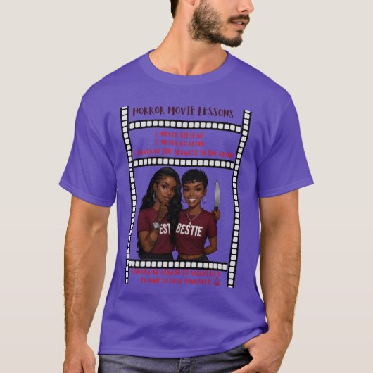 HORROR FILM LESSEN vintage T-shirt (Voorkant)