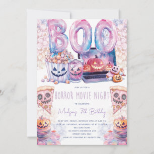 Horror Film Night Halloween Sleepover Kaart