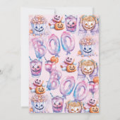 Horror Film Night Halloween Slumber Party Kaart (Achterkant)