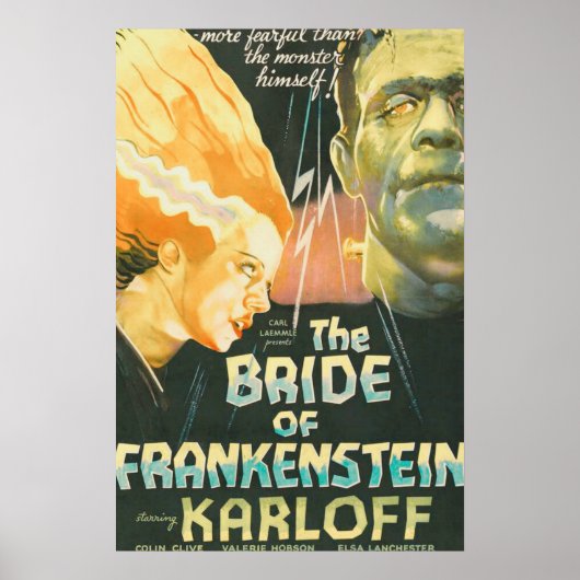  Horror Film Poster - Bruid van Frankenstei (Voorkant)