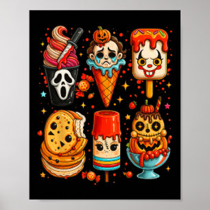 Horror Film Zomer Popsicle Halloween Ice Cream S Poster