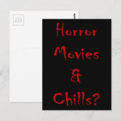 Horror films en rillingen? briefkaart (Voorkant / Achterkant)