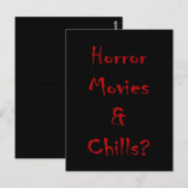 Horror films en rillingen? briefkaart (Voorkant / Achterkant)