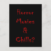 Horror films en rillingen? briefkaart (Voorkant)