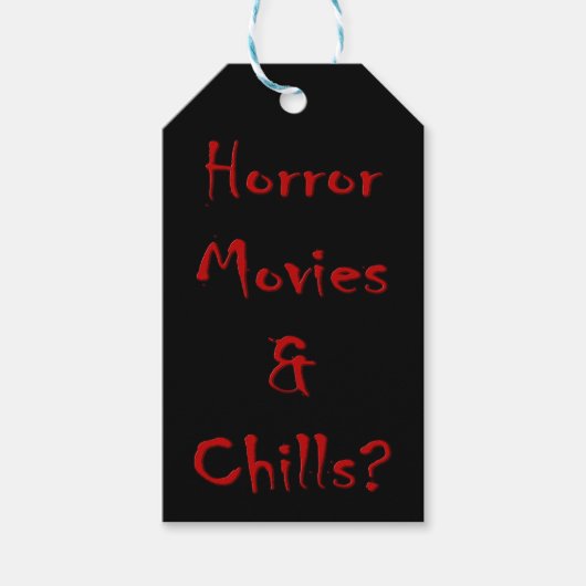 Horror films en rillingen? cadeaulabel (Voorkant)