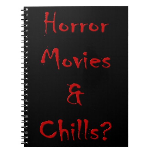 Horror films en rillingen? notitieboek (Voorkant)