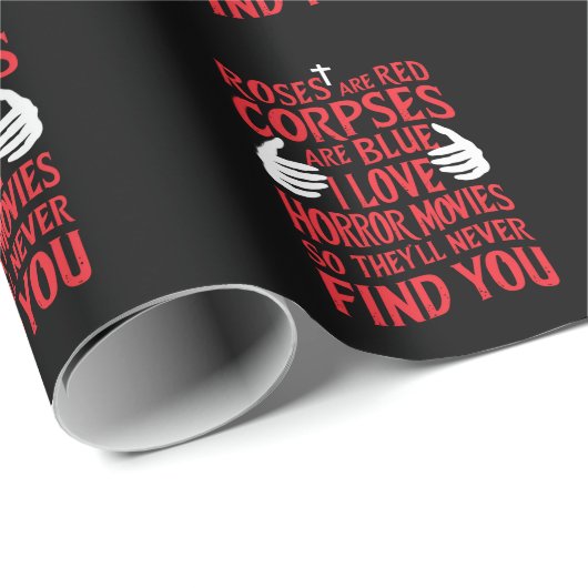 Horror Films Lovers Halloween Scary Film Cadeaupapier (Rol Hoek)