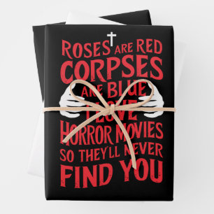 Horror Films Lovers Halloween Scary Film Inpakpapier Vel