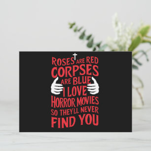 Horror Films Lovers Halloween Scary Film Kaart