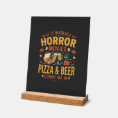 Horror Films Pizza Bier Halloween Design_1 Acryl Bord (Hoek)