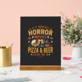 Horror Films Pizza Bier Halloween Design_1 Acryl Bord (Huwelijk)