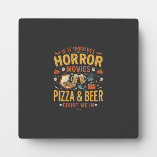 Horror Films Pizza Bier Halloween Ontwerp_1 Fotoplaat