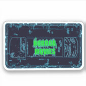 Horror films VHS Black Blue Sticker (Voorkant)