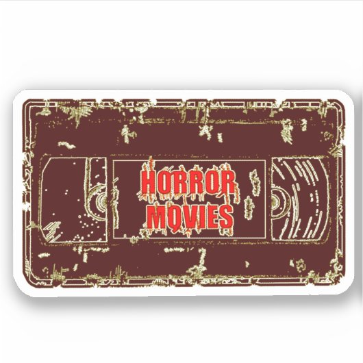 Horror films VHS Black Yellow Sticker (Voorkant)