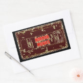 Horror-films VHS-Red/Red Rechthoekige Sticker (Envelop)