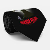Horror Freak Halloween Zwart Stropdas (Opgerold)