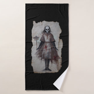 Horror Geschenk Zombie Goth Gothic Vodoo Puppe Badhanddoek
