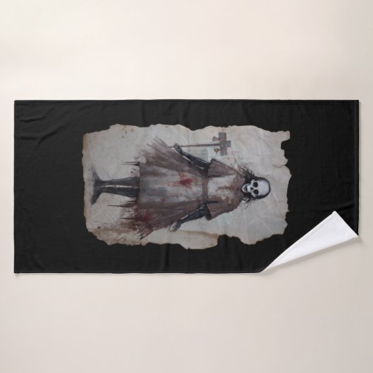 Horror Geschenk Zombie Goth Gothic Vodoo Puppe Badhanddoek (Badhanddoek)