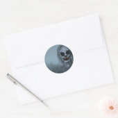Horror Ghost schedel scary Classic Round Sticker (Envelop)
