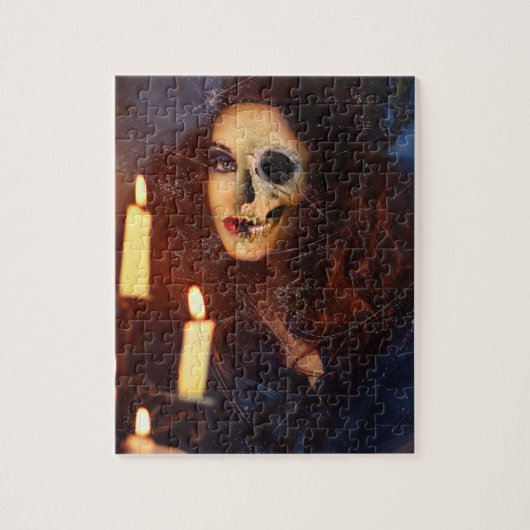 Horror Girl Candle Freak Creepy Horror Legpuzzel (Verticaal)