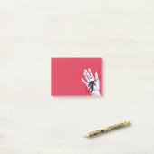 Horror Gothic Hand Bijten Bloem Monster Macab Art Post-it® Notes (Op bureau)