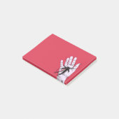 Horror Gothic Hand Bijten Bloem Monster Macab Art Post-it® Notes (Schuin)