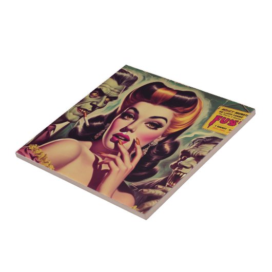  Horror Gothic Meisje Tegeltje (Zijkant)