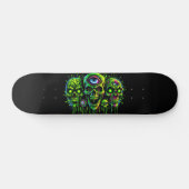Horror Graffiti Fluorescerende schedels Persoonlijk Skateboard (Horizontaal)