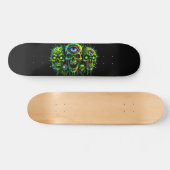 Horror Graffiti Fluorescerende schedels Persoonlijk Skateboard (Horizontaal)