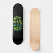 Horror Graffiti Fluorescerende schedels Persoonlijk Skateboard (Voorkant)