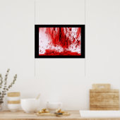 Horror Griezelen Bloederig Halloween Poster (Keuken)