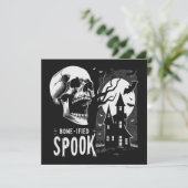 Horror Halloween Feestdagenkaart (Staand voorkant)