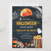 Horror Halloween Scary Movie Night Party Kaart (Voorkant)