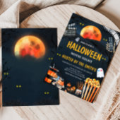 Horror Halloween Scary Movie Night Party Kaart