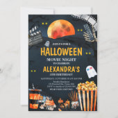 Horror Halloween Scary Movie Night Verjaardagsfees Kaart (Voorkant)